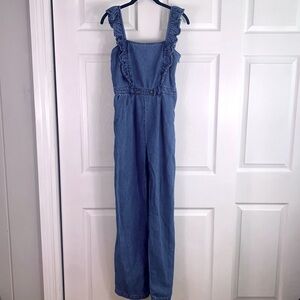 Women’s Denim Wide Leg Jumpsuit
